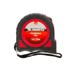 Рулетка Strong, 7,5м х 25 мм, обрезиненный корпус