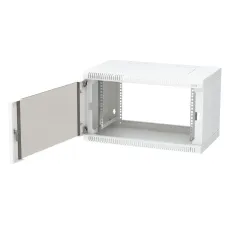 Шкаф телекоммуникационный настенный разборный 6U 600x350 ШТ-НСр-6U-600-350-С дверь стекло