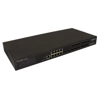 Управляемый L2+ коммутатор Gigabit Ethernet на 18 x GE SFP + 8 x GE RJ45 портов SW-70818/L2