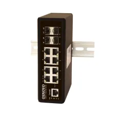 Промышленный управляемый (L2+) коммутатор Gigabit Ethernet на 8 GE Rj45 + 4 GE SFP порта SW-70804/IL