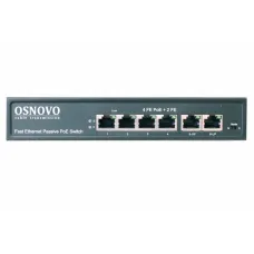 Коммутатор неуправляемый 6 портов RJ4510 100 Мб/с PoE 80Вт