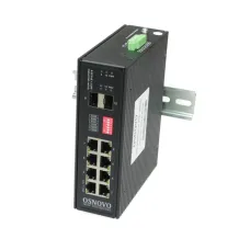 SW-80802/I(Port 90W, 300W) Промышленный HiPoE коммутатор Gigabit Ethernet на 8GE PoE + 2 GE SFP порта. Порты: 1 x GE (10/100/1000Base-T) с PoE BT (до 90W) + 7 x GE (10/100/1000Base-T) с PoE (до 30W) + 2 x GE SFP (10