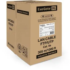 Витая пара F/UTP 4 пары кат 5e CU 0.41мм (26AWG) 305м серый PVC
