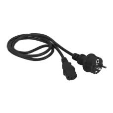 Кабель электропитания C13-Schuko прямая, 3х0.75, 220В, 10А, черный, 1.8 м