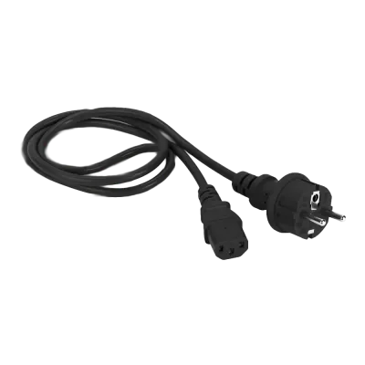 Кабель электропитания C13-Schuko прямая, 220В, 10А, черный, 10 м
