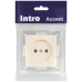 Розетка Intro Accent 6-201-02 2P, 16А-250В, IP20, СУ, слоновая кость
