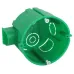 Коробка установочная ЭРА KUTS1-68-45-green зеленая 68х45мм для твердых стен с саморезами, один стыковочный узел IP20