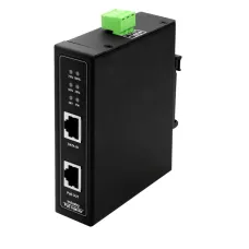Промышленный гигабитный PoE-инжектор. Соответствует стандартам PoE IEEE 802.3af/at. Автоматическое определение PoE устройств. Мощность PoE  - до 30W. Подд