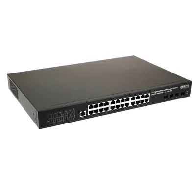 Управляемый L3 коммутатор на 24xGE RJ-45 c PoE + 4х10G SFP SW-24G4X-1L