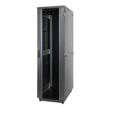Шкаф Racknet S3000 33U 600 x 600, передняя дверь стеклянная одностворчатая, задняя дверь металлическая одностворчатая, черный