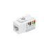 Модуль розеточный CAT5e UTP, Keystone, белый, 90 градусов