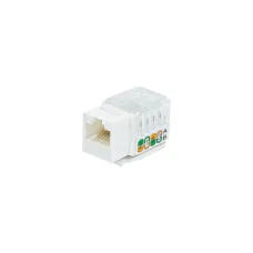 Модуль розеточный СегментЛАН Cat5e UTP, Keystone, белый, прозрачн. крышка, 90 градусов