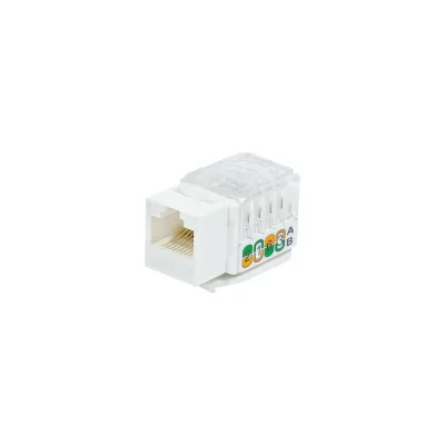 Модуль розеточный СегментЛАН Cat5e UTP, Keystone, белый, прозрачн. крышка, 90 градусов
