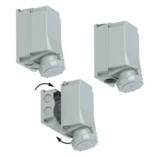 Розетка настенная 125А/400V/3P+N+E/IP67