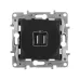 Розетка USB A+A 15Вт антрацит ETIKA