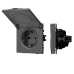 Механизм розетки влагозащищённый SCT-NOBE-MCP-SFPL-GR 230V, 16A, Серый, 1 пост