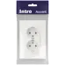 Розетка Intro Accent 6-205-01М 2X2P+E Schuko, 16А-250В, IP20, СУ, AL/CU, белый матовый