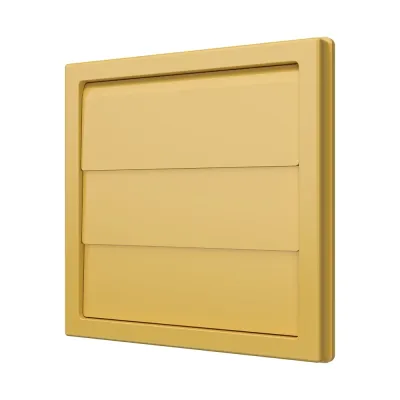 Выход стенной КФ фланец D125 жалюзи 150x150 ASA Beige ERA