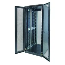 Шкаф Racknet S3000 42U 800 x 800, передняя дверь перфорированная двустворчатая, задняя дверь перфорированная двустворчатая, черный
