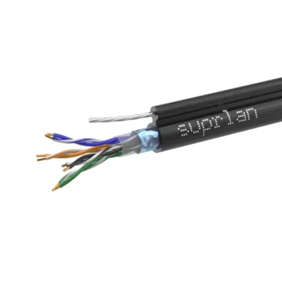 Кабель SUPRLAN Median FTP Cat.5e 4x2xAWG24 Cu PE Outdoor T-FG8 (трос) 305м