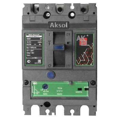 Выключатель автоматический в литом корпусе ВА57-DC-AKSOL-103-50ТМ100-CT 3P/100А/ТМ/50кА