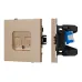 Механизм компьютерной розетки двойной SCT-TENDO-MPC2-PL-GD, RJ-45, CAT6, Золото светлое