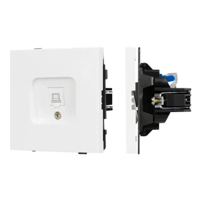 Механизм компьютерной розетки SCT-TENDO-MPC1-PL-WH, RJ-45, CAT6, Белый