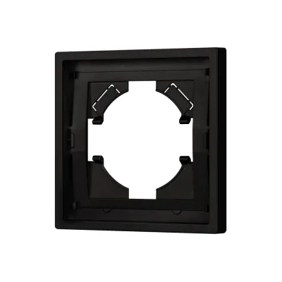 Рамка пластиковая FRM-TENDO-SFPL-1-BK, Чёрный, 1 пост