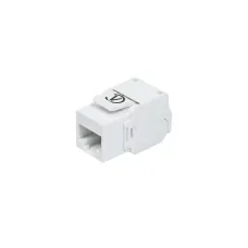 Модуль розеточный СегментЛАН Cat5e UTP, Keystone, безинструментальный монтаж, белый, прозрачн. крышка, 180 градусов