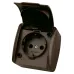 Розетка 2П+3 открытой установки IP54 16А с крышкoйшоколад Селигер TDM SQ1818-0213 TDM ELECTRIC