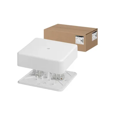 Коробка распаячная КР 100х100х29 ОП с клем. колодкой белая IP40 TDM