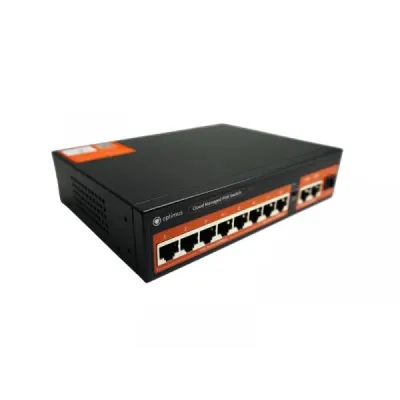 Коммутатор управляемый L2 с обл. упр. 6х100Мбит/с (RJ45 с PoE+) 2х1Гбит/с (RJ45 с PoE+) 2х1Гбит/с (RJ45) Uplink 1х1Гбит/с SFP Uplink 120Вт