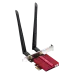 Адаптер + Bluetooth PCI-E, 4 (802.11n), 5 (802.11ac), 6 (802.11ax), 6E (802.11ax), 5378 Мбит/с, 6 ГГц, 5 ГГц, 2.4 ГГц, антенна - внешняя