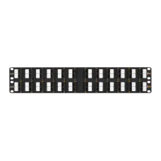 Панель 19'', 2U, 48 угловых портов, Кат.5e, RJ45/8P8C, неэкран., черная