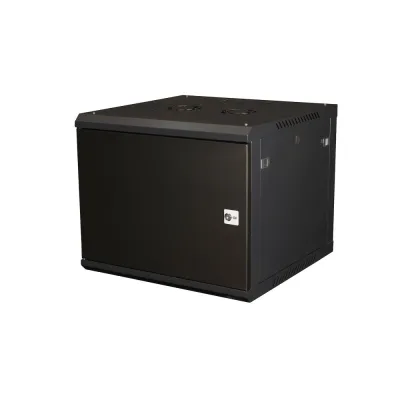 Шкаф 19'' телекоммуникационный настенный, 9U 501х600х600 мм, дверь металл, черный