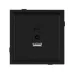 Механизм USB розетки SCT-TENDO-MUAC-SFPL-BK, 5V, 3A, QC3, Чёрный