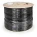 Витая пара U/UTP 4 пары кат 5e CU 0.5мм (24AWG) FLUKE test pass OUT с тросом 305м черный PE Витая пара U/UTP 4 пары кат 5e CU 0.5мм (24AWG) FLUKE test pass OUT с тросом 305м черный PE