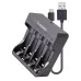 Зарядное устройство автоматическое KOC903USB для аккумуляторных батареек АА и ААА 4 слота Зарядное устройство автоматическое KOC903USB для аккумуляторных батареек АА и ААА 4 слота
