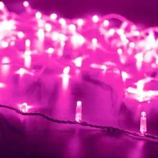 Гирлянда светодиодная декоративная ARD-STRING-CLASSIC-10000-WHITE-100LED-FLASH PINK 230V, 7W ARDCL, IP65