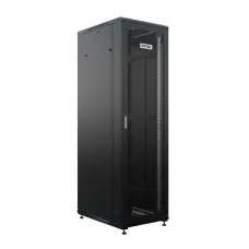 Шкаф напольный универсальный серверный R 18U 600х800мм, 4 профиля 19, двери перфорированная и сплошная металл, боковые стенки съемные, регулируем