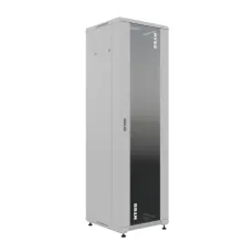 Шкаф напольный универсальный серверный R 22U 600х600мм, 4 профиля 19, двери стекло и сплошная металл, боковые стенки съемные, регулируемые опоры, 