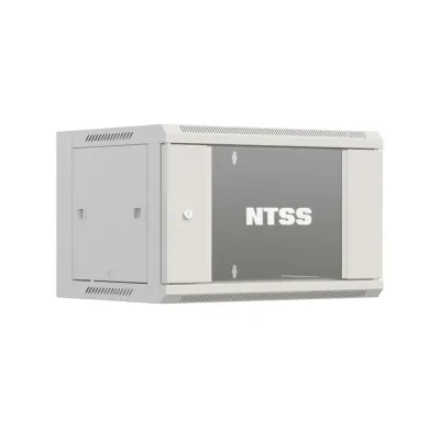 Шкаф настенный телекоммуникационный W 15U 600х600х770мм, 2 профиля 19, дверь стеклянная, боковые стенки съемные, задняя стенка, разобранный, серый R