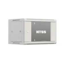 Шкаф настенный телекоммуникационный W 6U 600х450х370мм, 2 профиля 19, дверь стеклянная, боковые стенки съемные, задняя стенка, разобранный, серый RA