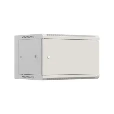 Шкаф настенный телекоммуникационный W 18U 600х600х964мм, 2 профиля 19, дверь сплошная металл, боковые стенки съемные, разобранный, серый RAL 7035