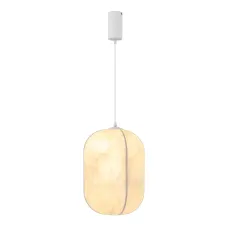 Светильник SP-SETA-HANG-L410х300-7W Warm2700 WH, 320 deg, 230V, IP20, Натуральный шелк, 3 года