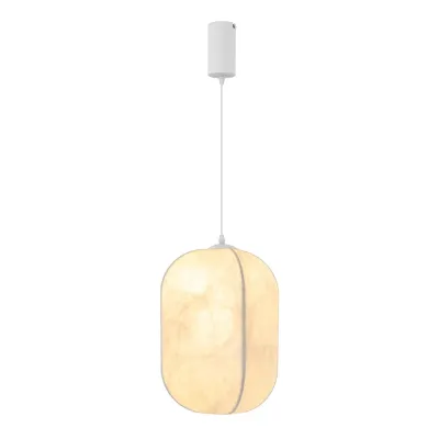 Светильник SP-SETA-HANG-L410х300-7W Warm2700 WH, 320 deg, 230V, IP20, Натуральный шелк, 3 года