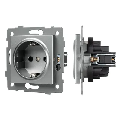Механизм электрической розетки SCT-MEU1-PL-GR-V 250V, 16A