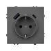 Механизм розетки с USB зарядкой SCT-NOBE-MUAC-SFPL-GR 230V, 16A, Серый, 3 поста