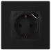Розетка ЭРА Серия 12 12-4108-05 2P+E 16A-250В со шторками с USB type-A+C 5В-3А антрацит