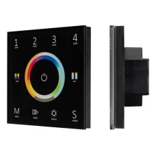 Панель Sens SMART-P67-MULTI Black 230V, 4 зоны, 2.4G ARL, IP20 пластик, 5 лет